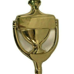 Vtg. EB Solid Brass Door Knocker 7 1/4" L x 3 1/2"